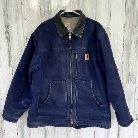 Carhartt Men’s Vintage C61 Ridge Coat Full Zip Sherpa Lining Size XL